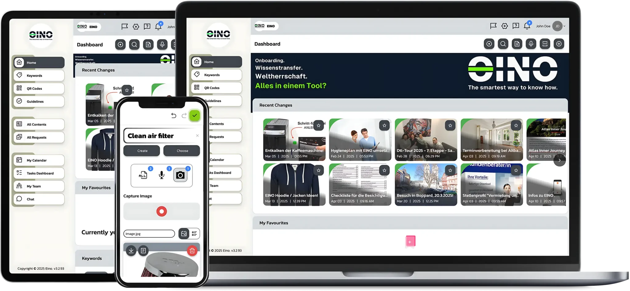 EINO app - Demo on MacBook, iPad and iPhone