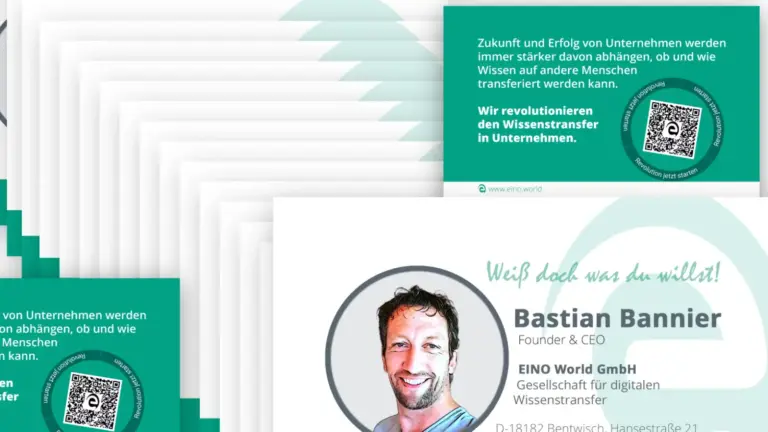 Visitenkarte Bastian Bannier Vorder- und Rückseite - Promotionzwecke
