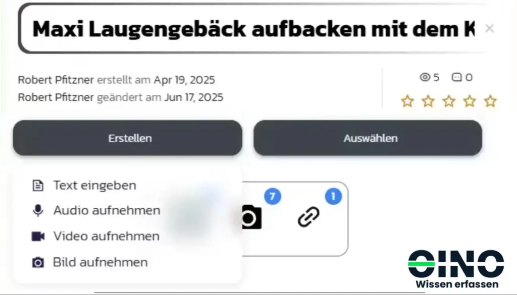 Ausschnitt einer EINO Ressource im Browser